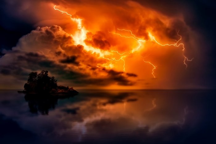 Sunset Lightning Storm